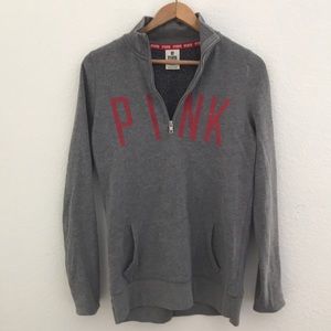 VS Pink SF 49ers half zip sweater